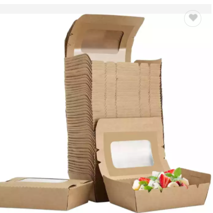 Custom Cup Cake Box Takeaway Brown Kraft Paper Box For Cupcake With Pvc Window With Insert t / 3