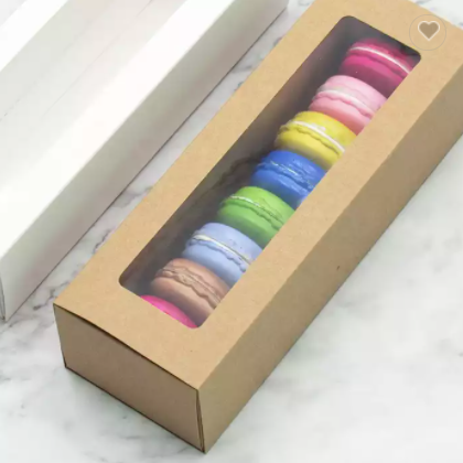 Wholesale Luxury Sliding Out Open Cardboard Paper Gift Packaging 12 Piece Drawer Macaron Box With Wi / 3
