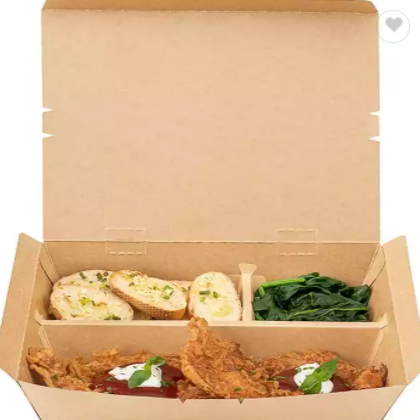 High Quality Disposable Kraft Paper Box Noodle Takeaway Box Microwavable Fast Food Container / 2