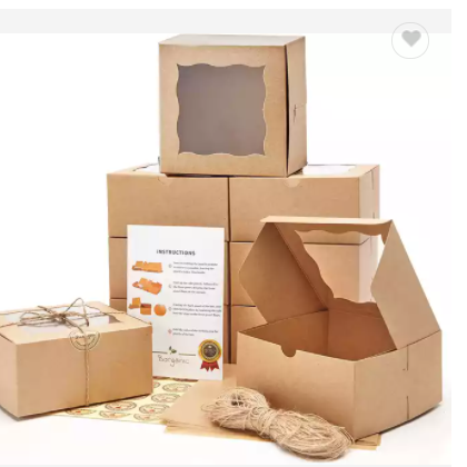 2022 New Design Salad Lunch box Window Disposable Kraft Paper Takeaway Box salad box with window pac / 2