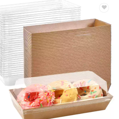Design Salad box Disposable Window Kraft Paper Takeaway Box salad box with window packaging / 3