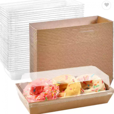 China Factory Disposable Paper Box Food Delivery Paper Takeaway Box With Window Custom Logo