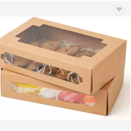 Disposable takeaway biodegradable custom printed fast food paper packaging box with window / 2