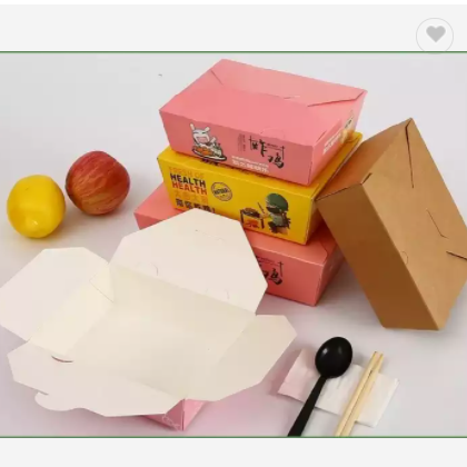 Recyclable Custom Takeaway Fried Chicken Boxes Fast Food Paper Boxes Hotdog Containers Disinfected S / 2