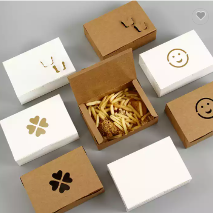 Custom Disposable Container Take Away Lunch Packing Boxes For Fast Food Grade Paper Packaging Box Co / 2