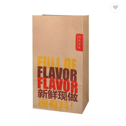 Custom Takeaway Brown Bolsas De Pan Kraft Food Packaging Bakery Bread Paper Bag For Food Takeaway / 3