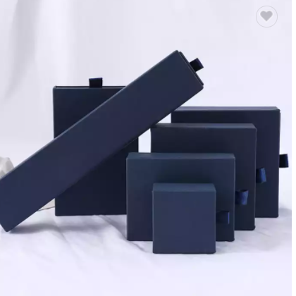 jewelry boxes wholesale eco friendly velvet Luxury small Drawer Paper Packaging custom jewelry gift  / 3