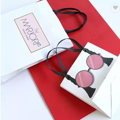 China Suppliers Wholesale Famous Brand Gift Custom Printed White Kraft Paper Bags Full Color Printin / 2