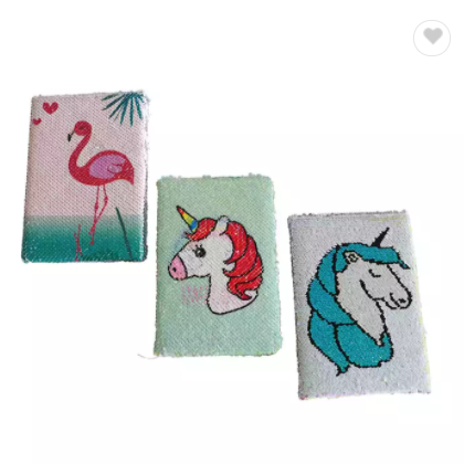 Factory Printing Eco Friendly A5 Waterproof Glitter Sequin Notebook Unicorn Notebook For Christmas G / 1