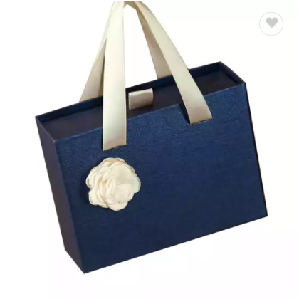 Custom Matte Magnetic Closure Paper Gift Box For Garments Ribbon Handle Rectangular Folding Clothing / 3
