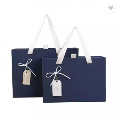 Can Custom Logo Print Carry Apparel Shoes Clothes Promotional Kraft paperrecyclable Tote Bags With H