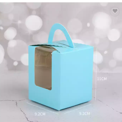 paper food packaging boxes kraft paper boxes with clear plastic window for bread cake icecream custo / 3