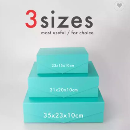 Green foldable luxury color small extra large gift packaging folding box carton printed garment pack / 2