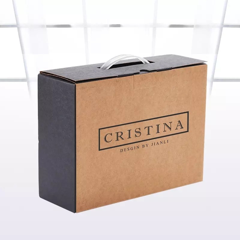 Cardboard box with handle suitcase shaped gift box / 2