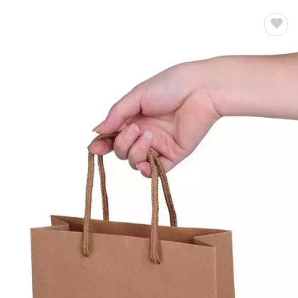 Custom shopping brown kraft paper bags with your own logo / 3