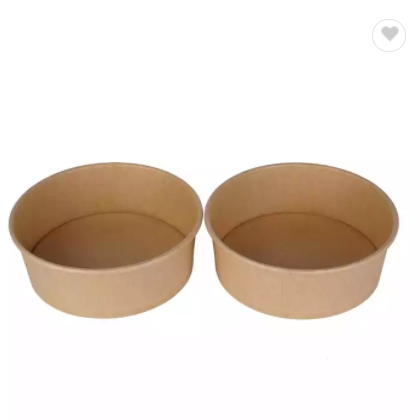 Eco-friendly disposable salad bowl kraft paper bowl for once time disposable bowl for takeout / 2