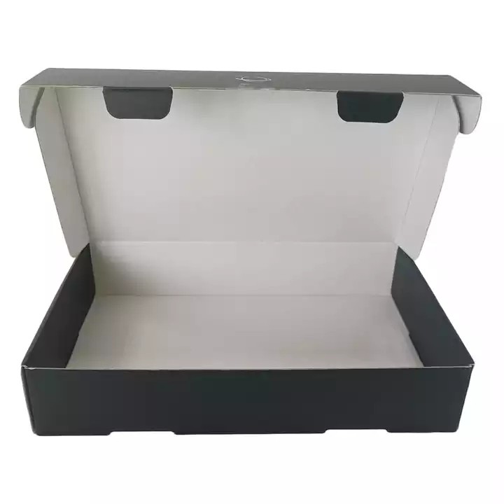 custom wholesale price matte shipping box cardboard packaging black shipping box for shipping goods / 3