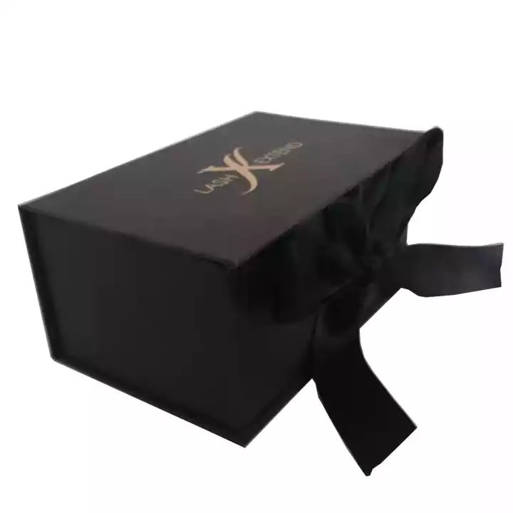 Custom Design Matte Black Large Rigid Paper Cardboard Magnetic Rigid Box for Tea / 3
