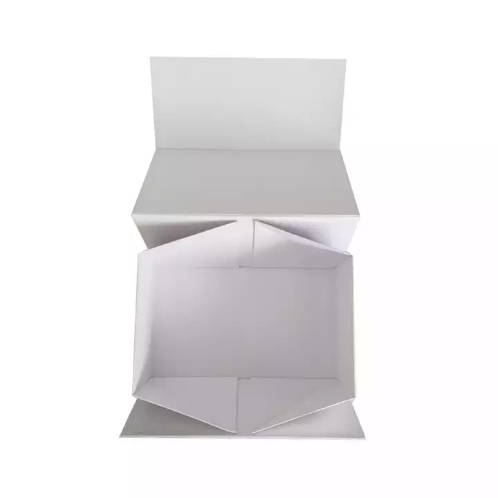 Popular a4 deep size plain white present gift boxes with magnetic lid / 3