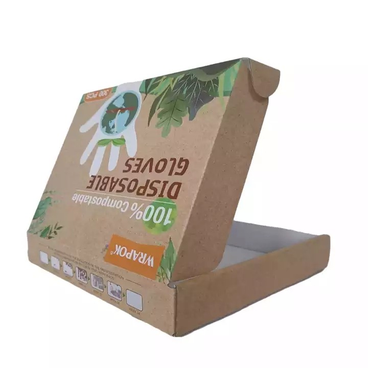 Compostable custom logo printing empty folding corrugated carton shoe packaging box / 2