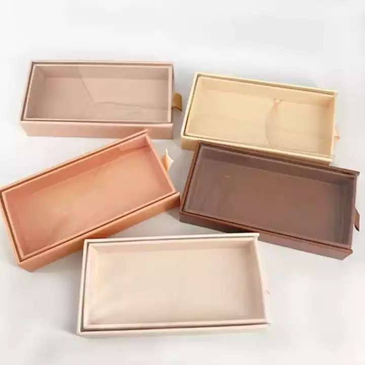 25mm mink eyelash vendors luxury mink strip new extension white eyelash packaging box clear case / 3