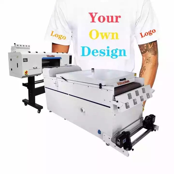 Highest speed new model 60cm DTF printer 4 heads 4720/i3200 T shirt DTF PET film printer long belt p / 1