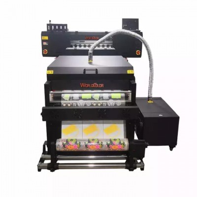 Industry 4 head direct to film 24" 9 color dtf printer with oven 4720/i3200 printhead