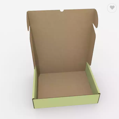 Custom Cheap Hot Foiled Logo One Side Printing green Gift Corrugated Mailer Box / 1