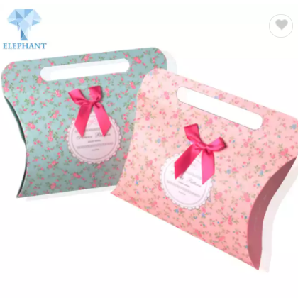 Small Paper Wholesale Price Custom Medium Rose Pillow Box With Handles Pillow Box / 2