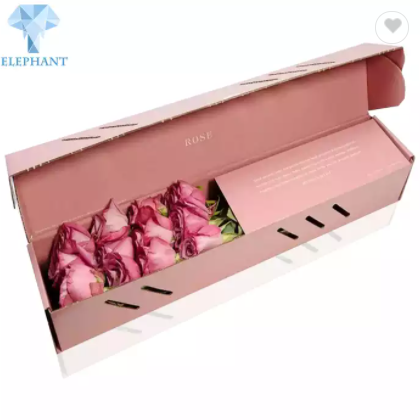 Custom Folding Long Roses Flower Gift Box Set Insert Paper Box For Packaging / 2