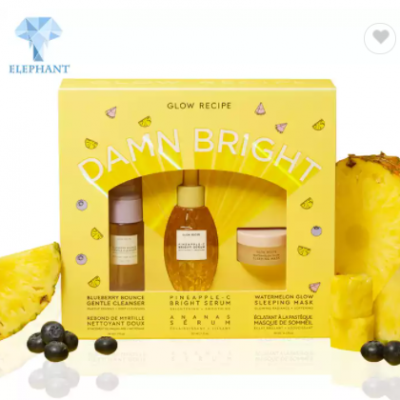 Custom Skin Care Set Packaging With Logo Luxury Cosmetic Packaging Texture Paper Window Box
