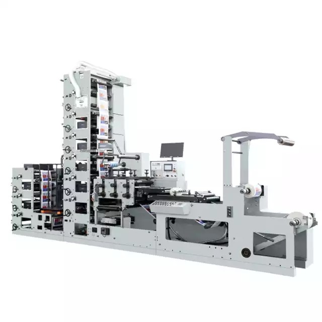 LRY Twin tower flexo printing machine 6 color 8 color for paper cup label sticker / 1