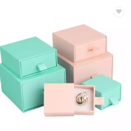 Custom-logo-printed-jewelry-boxes,small boxes,jewelry eco friendly jewelry packaging box green velve / 2