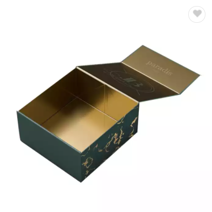 Cardboard Rigid Black Paper packaging Collapsible Magnet Boxes with lid small gift boxes / 3