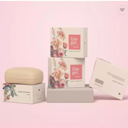 Full Colors Custom Printing Recycled Small Handmade Soap Art Paper box Packaging Wholesale / 3