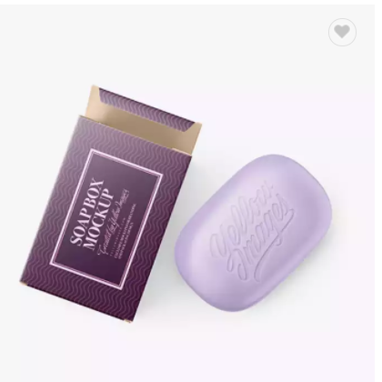 Customized Logo Art Paper Bar Soap Gift Box Packaging With Window / 1