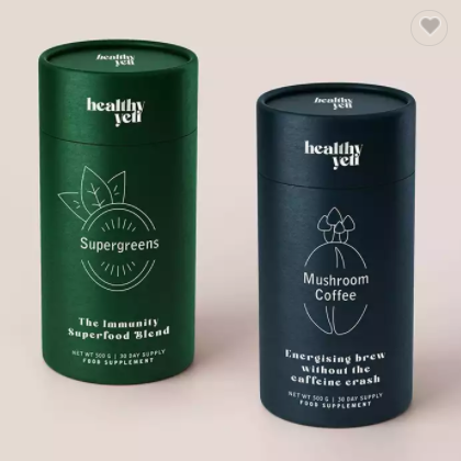 2021 Amazon Hot Sale Cylinder Tea Packaging Tin Aluminium Custom Size Eco Friendly Paper Cylinder Pa / 2