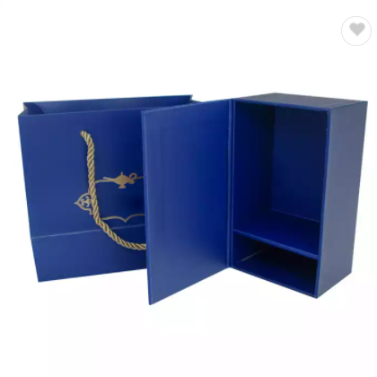 New Wholesale Luxury Custom Blue Skincare Paper Box Eco-friendly Unique Magnetic Gift Packaging Box  / 1