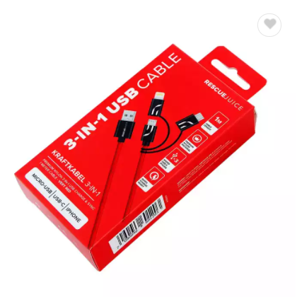 High-End Foldable date cable Packing Box Custom Phone 12 Case Package Box with Clear Window and Plas / 2