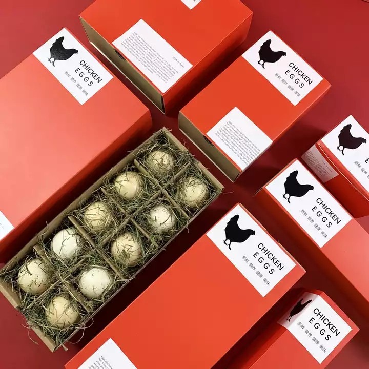 Wholesale Custom Printing Logo Sliding Drawer Egg packaging 20 Holes Custom Corrugated Paper Egg Box / 2