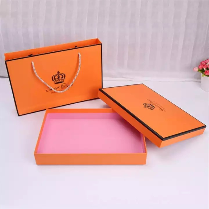 Custom printing recycled cardboard box business suit ties package luxury handbags packaging silk sca / 3