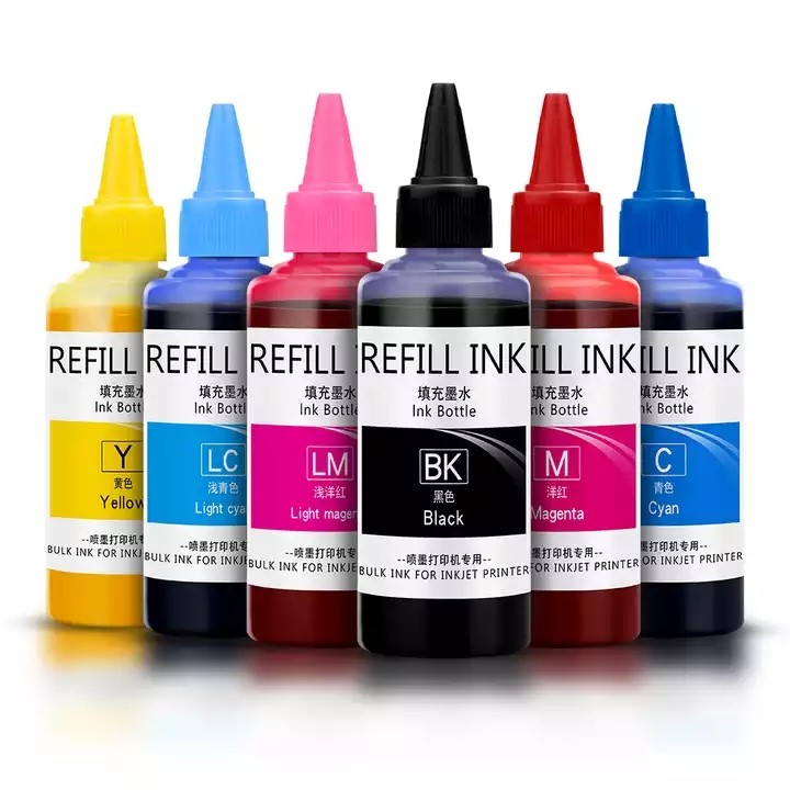 Ocbestjet 100ML/Bottle High Quality Art Paper Pigment Ink For Epson TX8000 XP600 DX5 DX6 DX7 Printer / 1