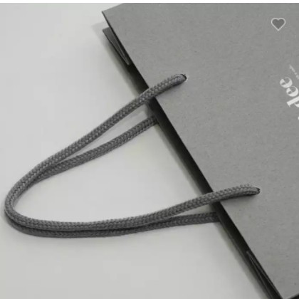 Custom Logo Grey Kraft Paper Packaging Shopping Gift Bag For Clothing Shoes Garment / 3
