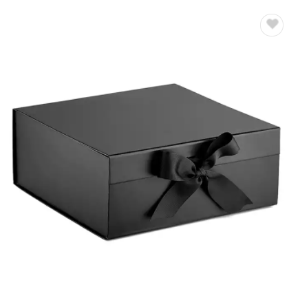 Custom Logo Luxury Kraft Folding Rigid Cardboard Paper Packaging Magnetic Closure Ribbon Gift Box / 3