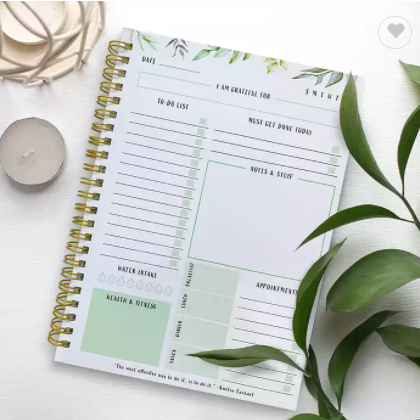 Custom Logo Spiral Undated To Do List Goal Daily Diary Journal Planner Book Agenda Notebook / 1