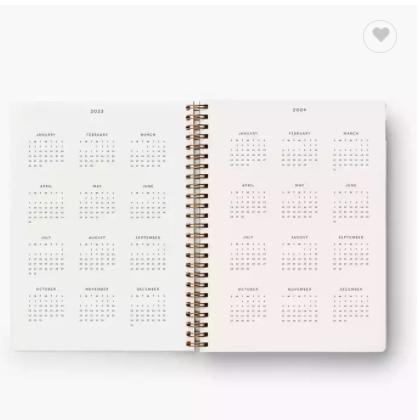 Custom Printing Textured Card Paper Cover Monthly Schedule Agenda Planner Notebook / 2