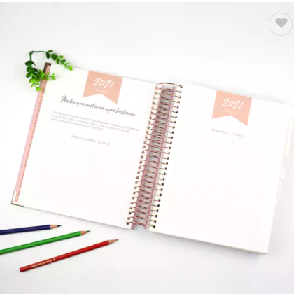 Custom Logo A5 2022 Printed Blessed Life Diary Spiral Journal Planner Self Love Agenda For Women / 2