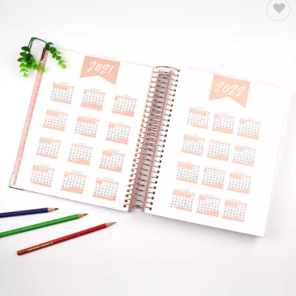Custom A5 2022 Printed Life Spiral Diary Journal Planner Self Love Motivation Agenda For Women / 3