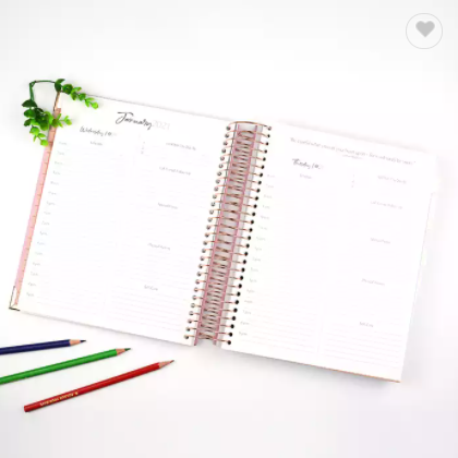 Custom A5 2022 Printed Life Spiral Diary Journal Planner Self Love Care Agenda For Women / 2
