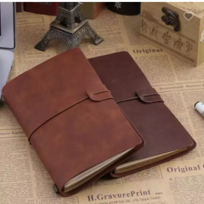 2023 High Quality Handmade Leather Vintage Travel Journal with Refillable for Taking Notes